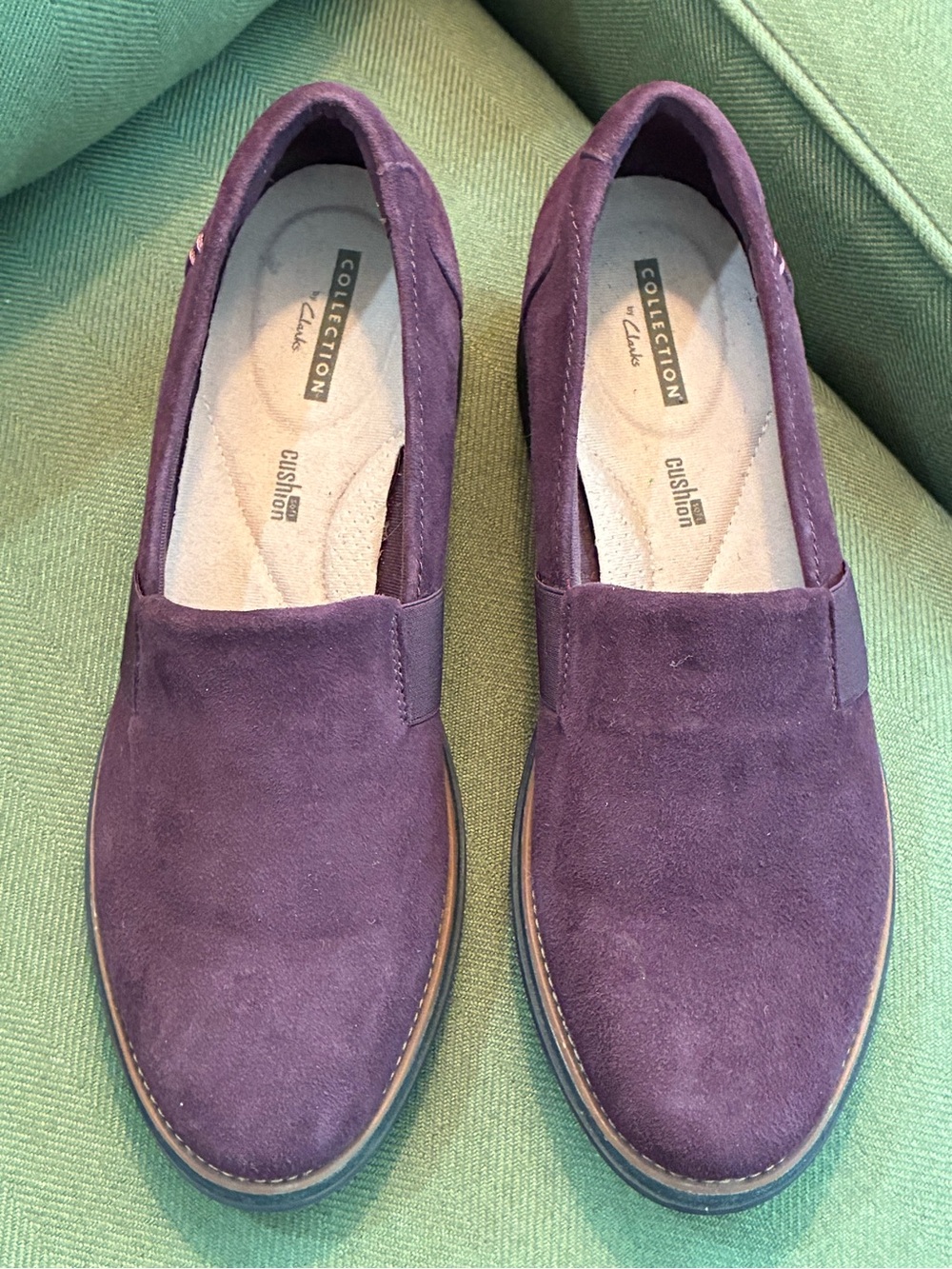 Clarks Women's Sharon Dolly slip on wedge loafers